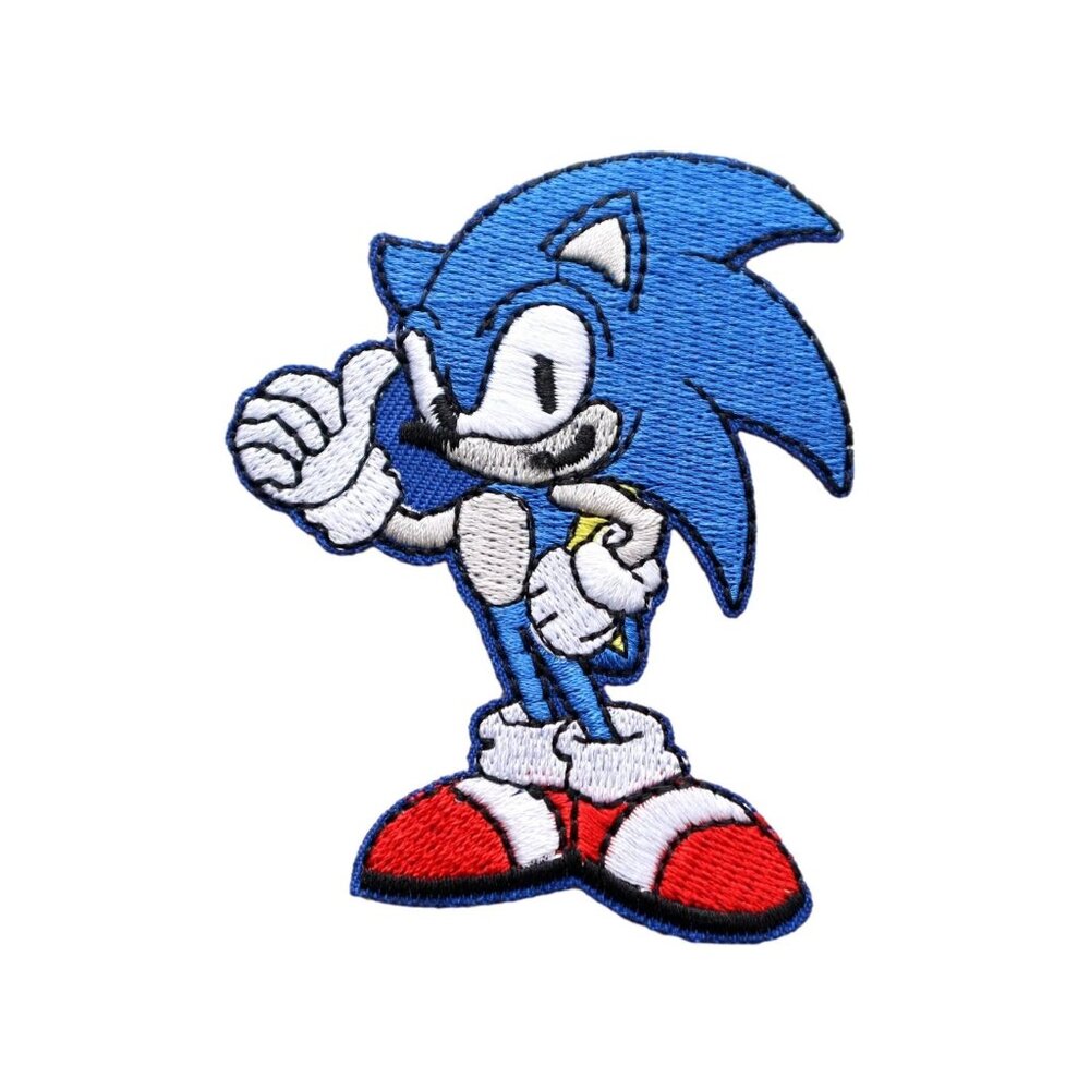 3/$15: Sonic The Hedgehog Game Character Thumbs Up Embroidered Iron On Patch